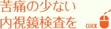 苦痛の少ない内視鏡検査を